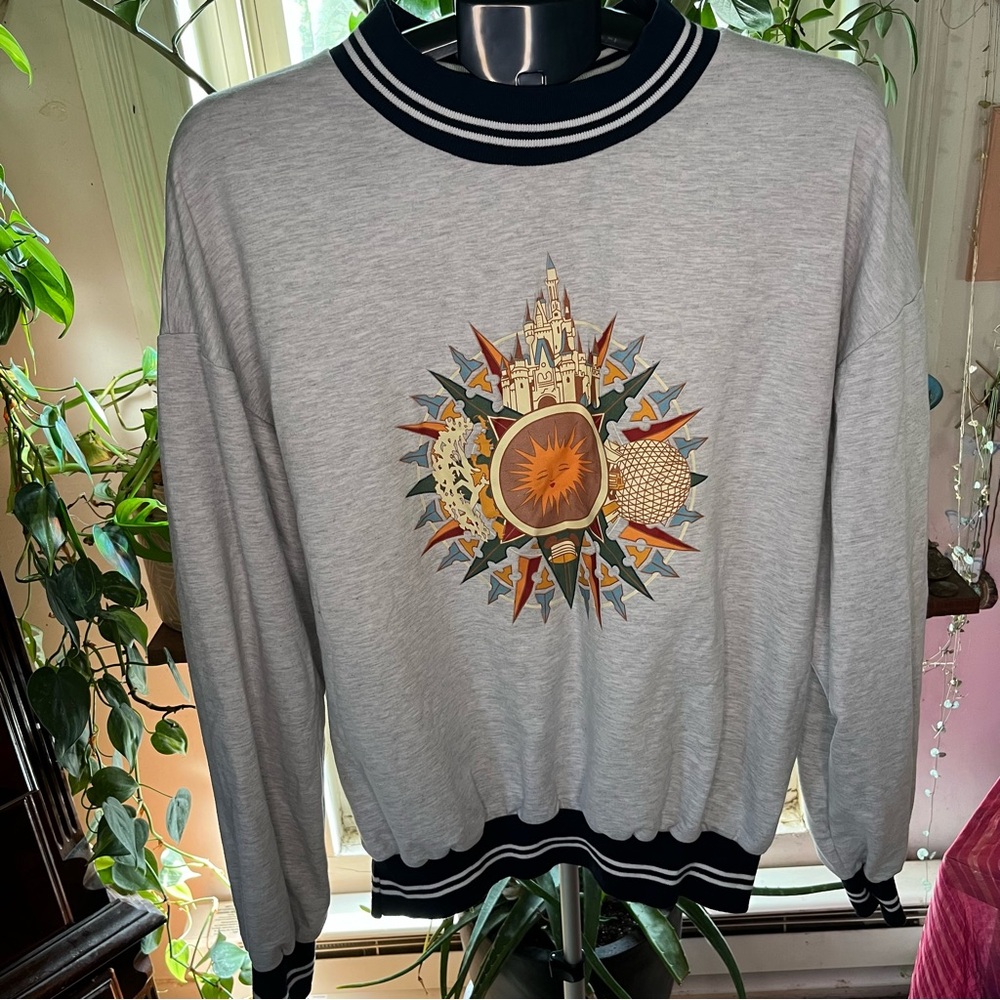 Gray Sweater with “Disney” Graphic Design